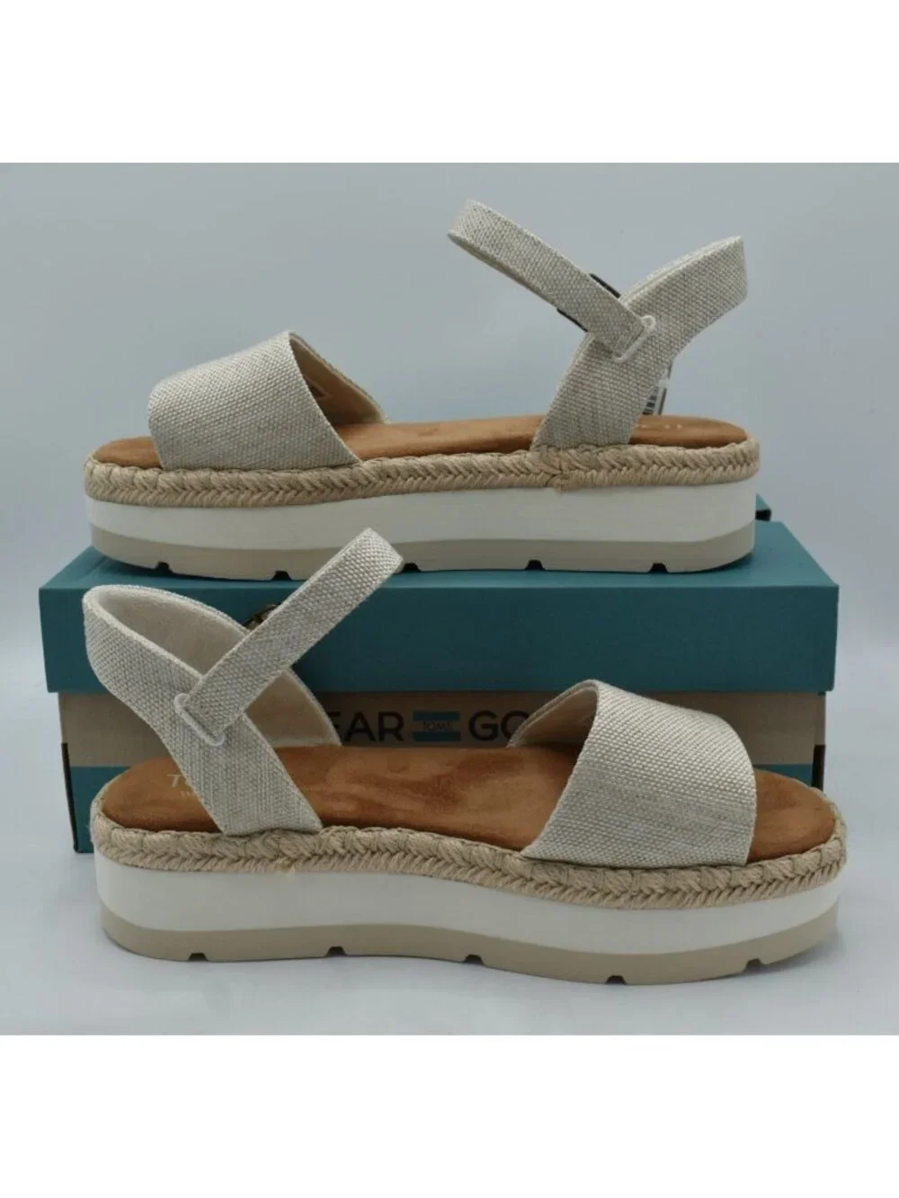 TOMS Womens Size‎ 9.5 Ronan Natural Yarn Dyed Espadrille Sandals Shoes